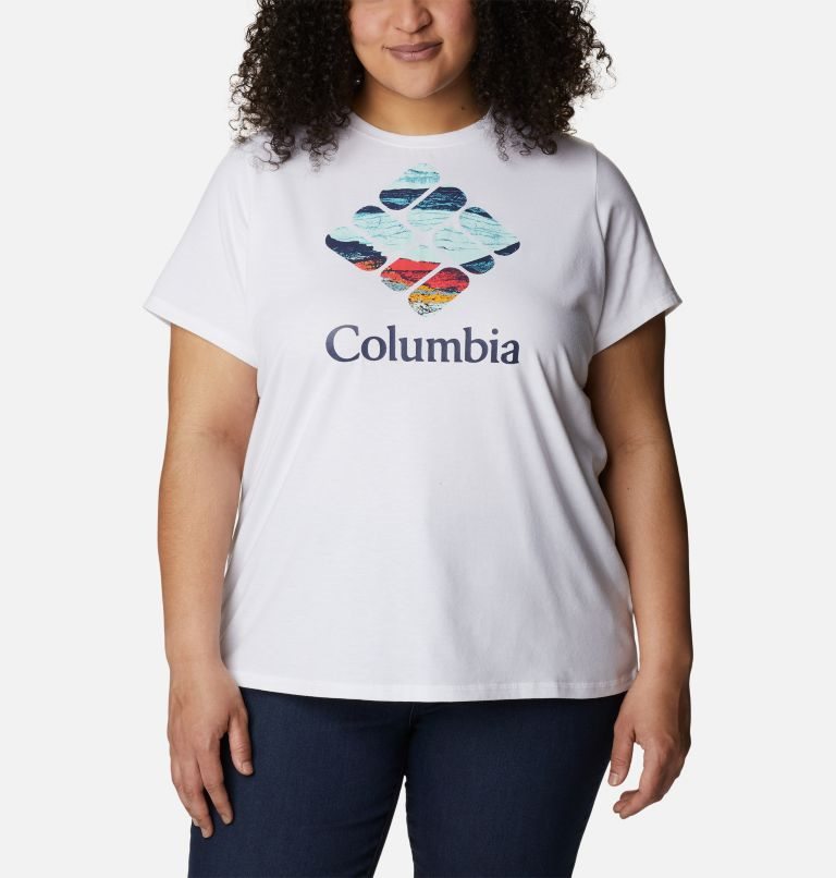 Tricouri Columbia Sun Trek Graphic Dama Albi | Plus Size UIM178QS9